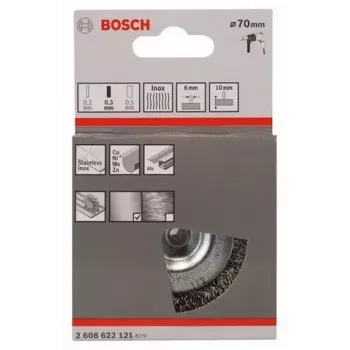 Šepečių ratas Bosch 2 608 622 121 7 cm skersmuo 6 mm kotas