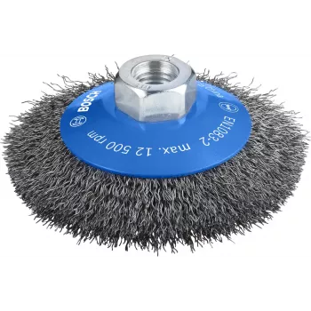 Bosch Clean for Metal Tapered šepetys iš gofruotos vielos, 100 mm