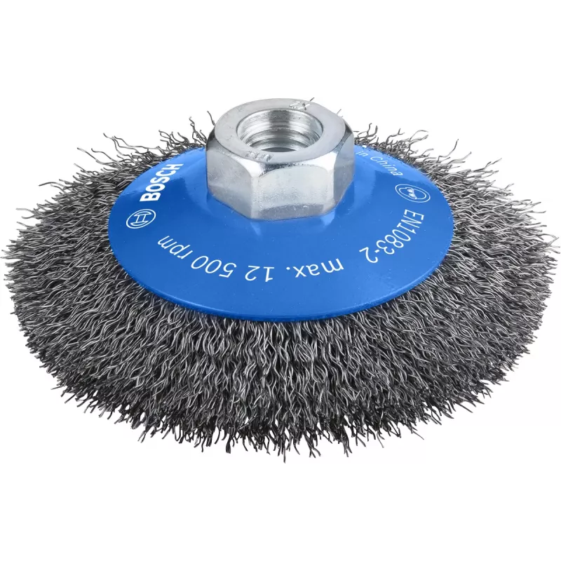Bosch Clean for Metal Tapered šepetys iš gofruotos vielos, 100 mm