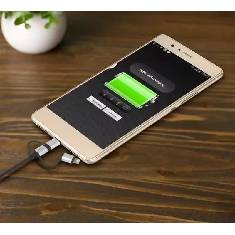 USB laidas Renkforce RF-4600467 0,5 m USB A USB C/Micro-USB B/Lightning pilkas
