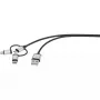 USB laidas Renkforce RF-4600467 0,5 m USB A USB C/Micro-USB B/Lightning pilkas