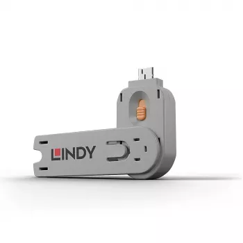 Lindy USB Type A prievado blokavimo raktas, oranžinis
