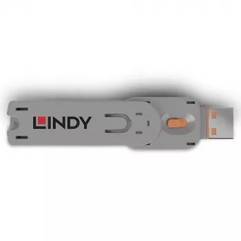 Lindy USB Type A prievado blokavimo raktas, oranžinis