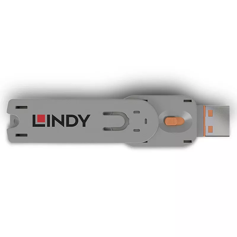 Lindy USB Type A prievado blokavimo raktas, oranžinis