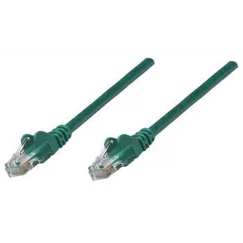 Intellinet tinklo kabelis Cat6, 0,25 m, žalias, CCA, U/UTP, PVC, RJ45, auksuoti kontaktai, be užkabinimo, su apsauginiu gaubtu, viso gyvenimo garantija