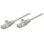 Intellinet tinklo jungiamasis kabelis, Cat6, 0,25 m, pilkas, varinis, U/UTP, PVC, RJ45, paauksuoti kontaktai, su apsauga nuo užsikabinimo, su gaubtu, viso gyvenimo garantija