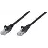 Intellinet 739009 tinklo jungiamasis kabelis, Cat5e, 1,5 m, SFTP, RJ45, su apsauginėmis movomis, be kabliukų, juodas