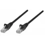 Intellinet tinklo jungiamasis laidas Cat5e, 1,5 m, juodas, CCA, SF/UTP, PVC, RJ45, paauksuoti kontaktai, apsauga nuo užkliuvimo, su gaubtu, visam gyvenimui garantija, polietileniniame maišelyje