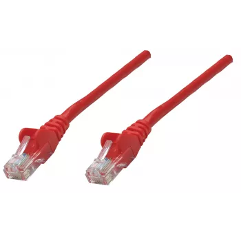 Intellinet tinklo jungiamasis laidas Cat5e, 1,5 m, raudonas, CCA, SF/UTP, PVC, RJ45, auksuoti kontaktai, be užkliuvimo, su apsauginiu gaubteliu, viso gyvenimo garantija