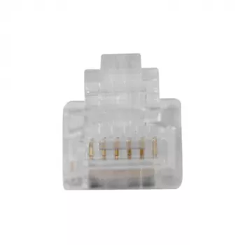 Intronics RJ-12 M (TD106M) moduliniai jungtys apvaliam kietam kabeliui 25 vnt.