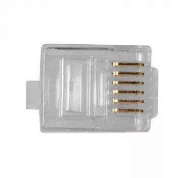 Intronics RJ-12 M (TD106M) moduliniai jungtys apvaliam kietam kabeliui 25 vnt.