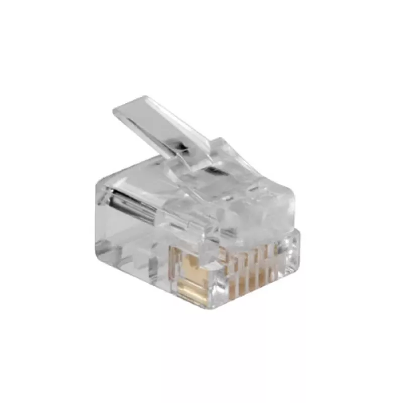 Intronics RJ-12 M (TD106M) moduliniai jungtys apvaliam kietam kabeliui 25 vnt.