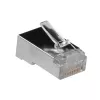 ACT RJ45 (8P/8C) ekranuotas modulinis jungiklis apvaliam kabeliui su viengysliais laidininkais