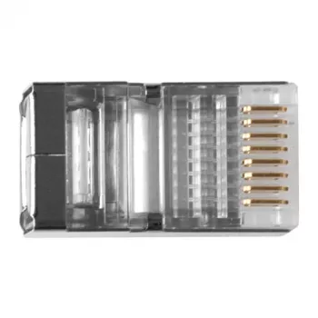 ACT TD108B RJ45 (8P/8C) ekranuotas modulinis jungtis apvaliam kabeliui su vientisais laidininkais