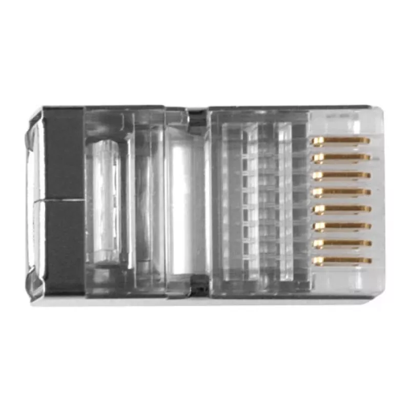 ACT TD108B RJ45 (8P/8C) ekranuotas modulinis jungtis apvaliam kabeliui su vientisais laidininkais