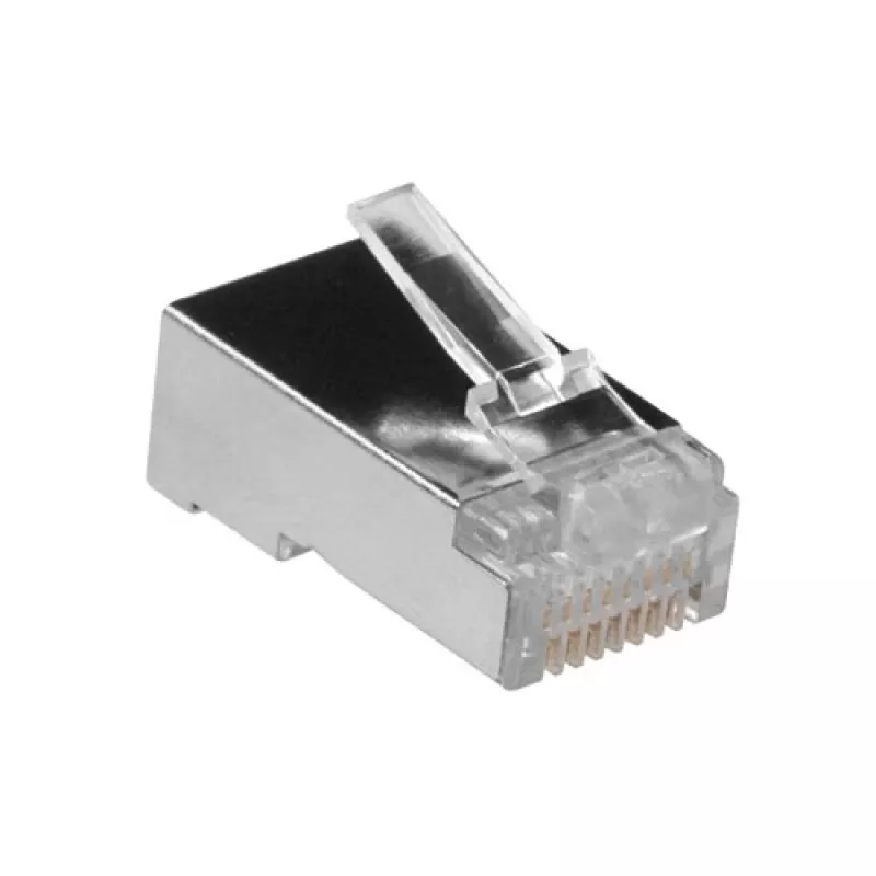 ACT TD108B RJ45 (8P/8C) ekranuotas modulinis jungtis apvaliam kabeliui su vientisais laidininkais