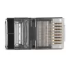 ACT RJ45 (8P/8C) CAT6 ekranuotas modulinis jungtis apvaliam kabeliui su vientisais arba vyteliais laidininkais