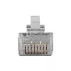 ACT RJ45 (8P/8C) CAT6 ekranuotas modulinis jungtis apvaliam kabeliui su vientisais arba vyteliais laidininkais