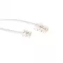ACT White plokščias telefono laidas 3 m su RJ11 ir RJ45 jungtimis
