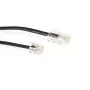 ACT Black plokščias telefono kabelis 3 m su RJ11 ir RJ45 jungtimis
