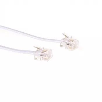 ACT White 1 metro plokščias telefono laidas su RJ11 jungtimis