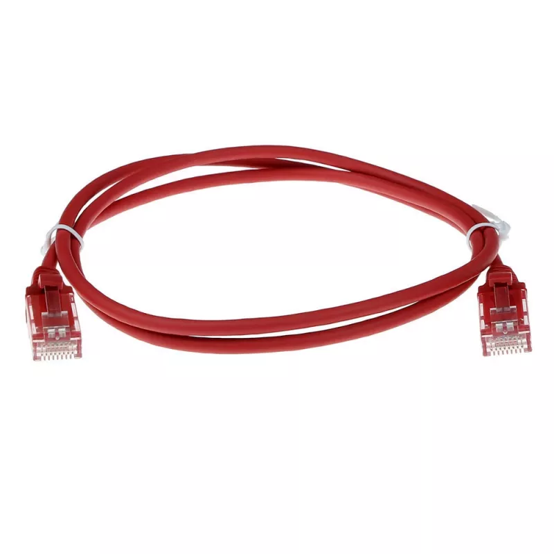 ACT Red 7 m LSZH U/UTP CAT6 plonas jungiamasis laidas su apsaugotais RJ45 kištukais