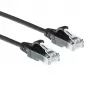ACT Black 7 metrų LSZH U/UTP CAT6 plonas jungiamasis laidas su apsaugotais RJ45 kištukais