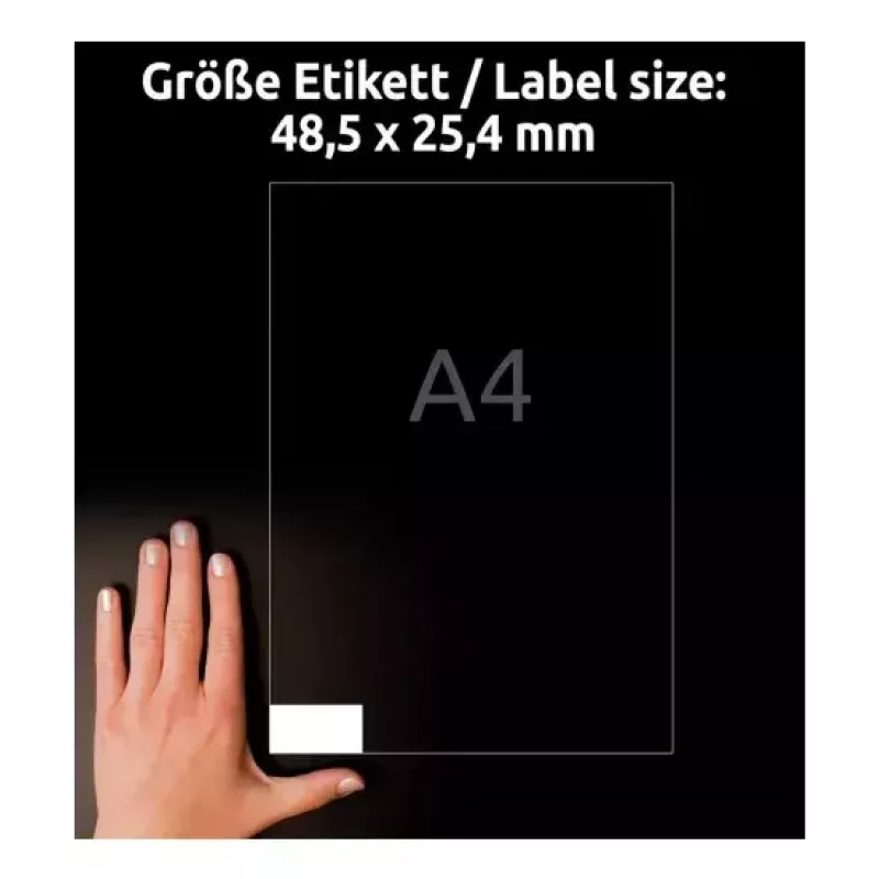 Lipnūs lipdukai Avery 4780-65 stačiakampiai, balti, nuolatiniai, 2600 vnt.