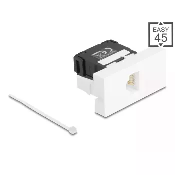 DeLOCK 90879 lyties keitiklis RJ45 LSA 180° juoda balta