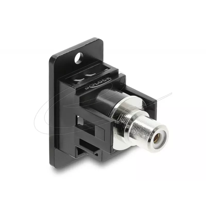 Keystone modulis DELOCK 91112 — plokščias RCA į RCA, juodas/baltas