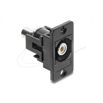 Keystone modulis DELOCK 91112 — plokščias RCA į RCA, juodas/baltas