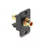 Keystone modulis DELOCK 91114 — RCA į RCA, plokščias, juodas/raudonas