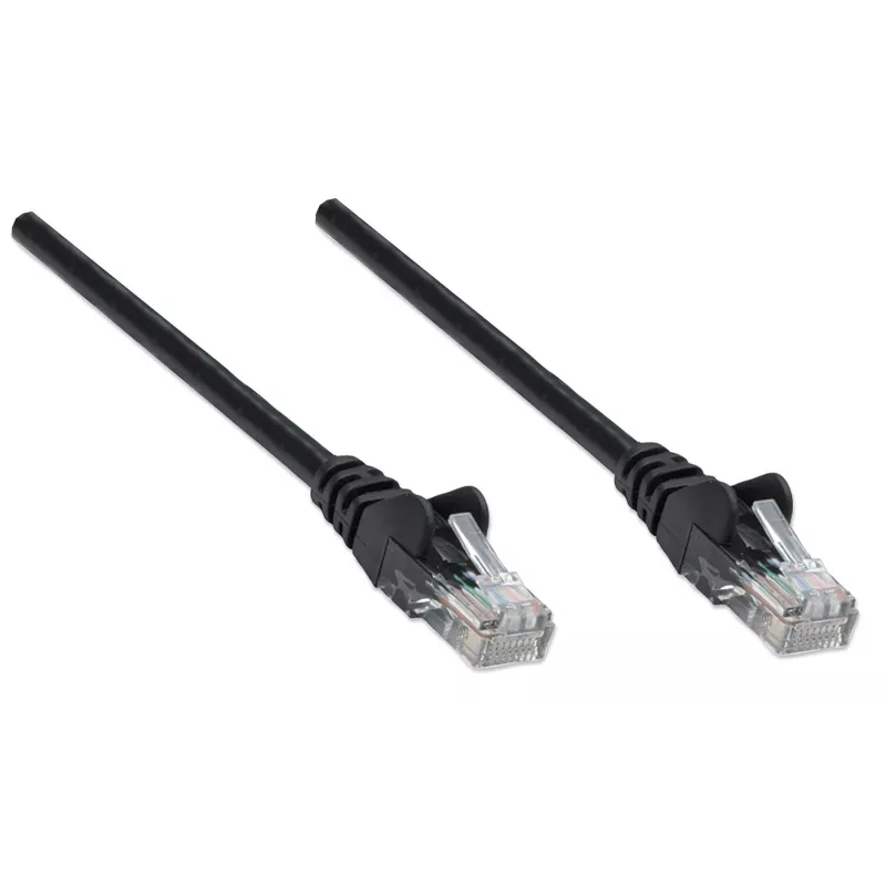 Intellinet tinklo laidas Cat5e, 20 m, juodas, CCA, U/UTP, PVC, RJ45, auksuoti kontaktai, apsaugotas nuo užkliuvimo, su gaubtu, garantija visam laikui