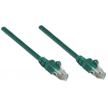 Intellinet tinklo jungiamasis laidas Cat5e, 20 m, žalias, CCA, U/UTP, PVC, RJ45, paauksuoti kontaktai, su apsauga nuo užkliuvimo, su gaubtuku, viso gyvenimo garantija
