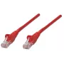 Intellinet tinklo jungiamasis laidas Cat5e, 20 m, raudonas, CCA, U/UTP, PVC, RJ45, auksuoti kontaktai, be užkabinimo, su apsauginiu gaubtu, viso gyvenimo garantija