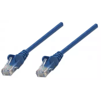 Intellinet Cat5e tinklo laidas, 20 m, mėlynas, CCA, U/UTP, PVC, RJ45, paauksuoti kontaktai, apsaugotas nuo užkliuvimo, su gaubtuku, viso gyvenimo garantija