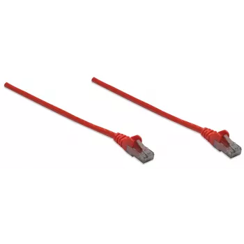 Intellinet tinklo laidas Cat6, 10 m, raudonas, CCA, U/UTP, PVC, RJ45, auksuoti kontaktai, be užkliuvimo, su apsauginiu gaubteliu, viso gyvenimo garantija