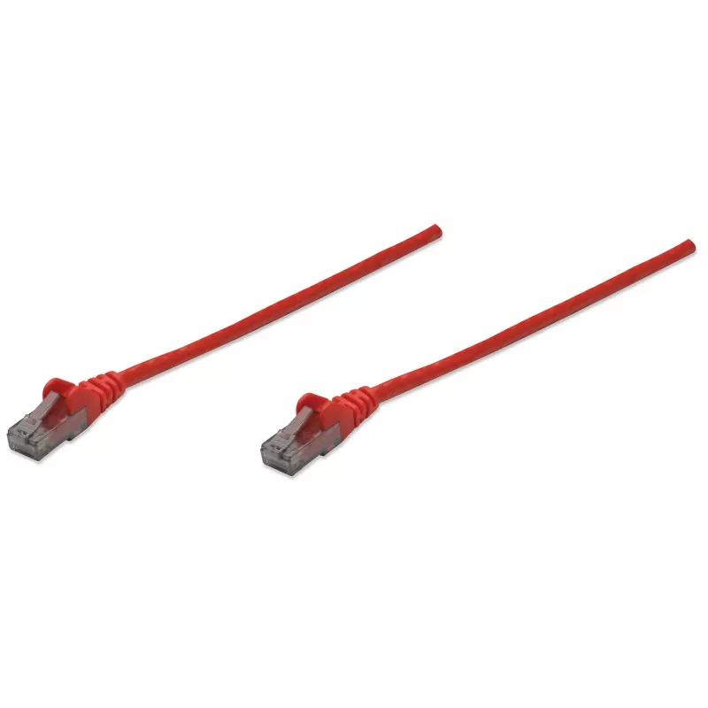 Intellinet tinklo laidas Cat6, 10 m, raudonas, CCA, U/UTP, PVC, RJ45, auksuoti kontaktai, be užkliuvimo, su apsauginiu gaubteliu, viso gyvenimo garantija