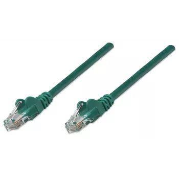 Intellinet tinklo jungiamasis laidas Cat5e, 15 m, žalias, CCA, U/UTP, PVC, RJ45, auksuoti kontaktai, be užkabinimo, su apsauginiu gaubteliu, viso gyvenimo garantija