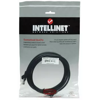 Intellinet tinklo jungiamasis kabelis Cat5e, 15 m, juodas, CCA, U/UTP, PVC, RJ45, paauksuoti kontaktai, be užkabinimo, su apsauginiu gaubtu, viso gyvenimo garantija