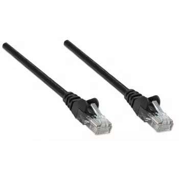 Intellinet tinklo jungiamasis kabelis Cat5e, 15 m, juodas, CCA, U/UTP, PVC, RJ45, paauksuoti kontaktai, be užkabinimo, su apsauginiu gaubtu, viso gyvenimo garantija