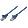 Intellinet tinklo jungiamasis kabelis Cat6, 7,5 m, mėlynas, CCA, U/UTP, PVC, RJ45, auksuoti kontaktai, be užkablių, su apsauginiu gaubtu, viso gyvenimo garantija