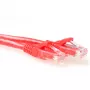 ACT Red 0.5 m U/UTP CAT6A trumpasis tinklo kabelis su RJ45 jungtimis, be užkliuvimo