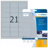 Lipnūs etikečių lapai HERMA A4 63.5x38.1 mm sidabrinė blizgi plėvelė
