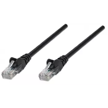 Intellinet tinklo jungiamasis kabelis Cat5e 0,5 m juodas CCA U/UTP PVC RJ45 auksuoti kontaktai be užkabinimo su gaubteliu visą gyvenimą garantija