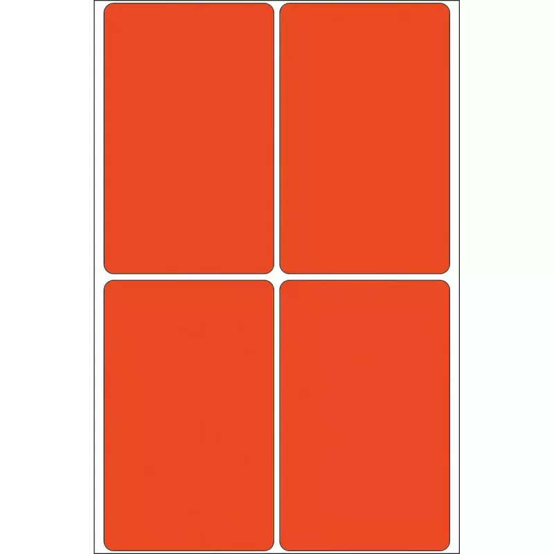HERMA 2492 Daugiafunkcinės etiketės 52x82 mm raudonos matinio popieriaus rankiniam rašymui 128 vnt.