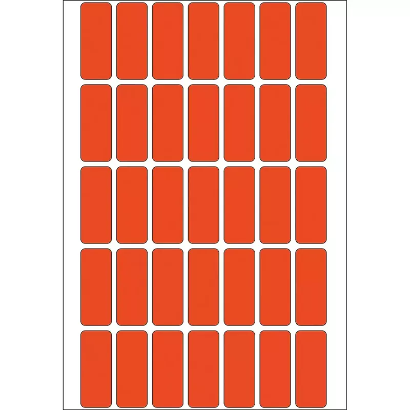 HERMA 12x30 mm raudoni matiniai popieriniai lipdukai rankiniam rašymui