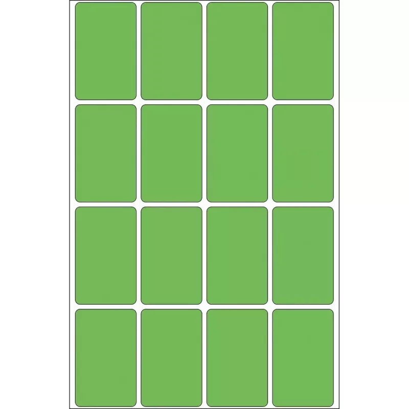Įvairios paskirties lipdukai HERMA 512 vnt 25x40 mm žalias matinis popierius