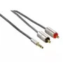 Hama 00080865 garso laidas 2 m 3,5 mm 2 x RCA sidabrinis