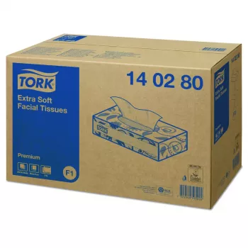 Veido servetėlės Tork 140280 minkštos, baltos, 200x209 mm